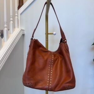 Michael Kors Astor Leather Studded Hobo Bag
